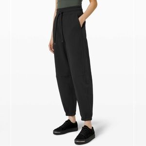 Lululemon Super High Rise Jogger Relaxed Fit French Terry Full Length Black 4
